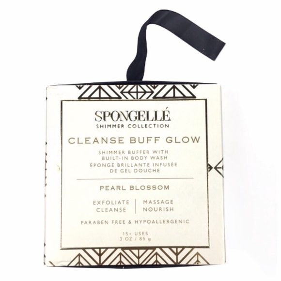 SPONGELLÉ Shimmer Collection Cleanse Buff Glow Pearl Blossom Sealed Bath Shower - Picture 1 of 8